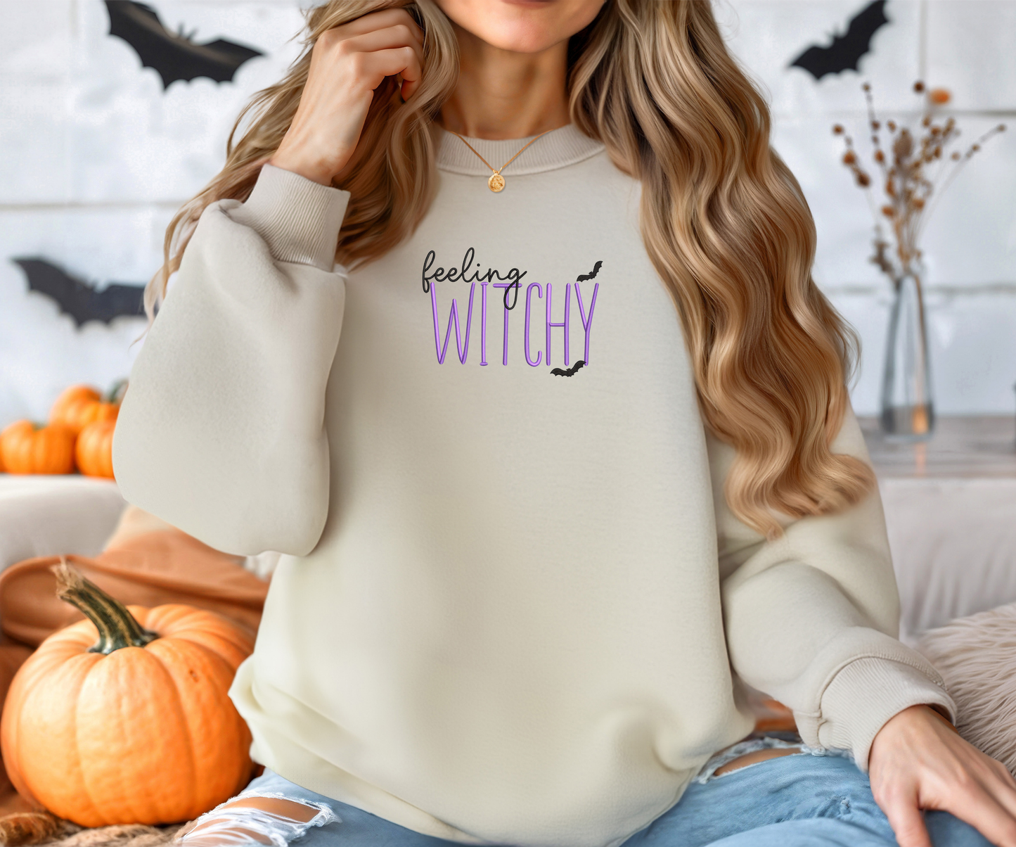 Embroidered Feeling Witchy Crewneck