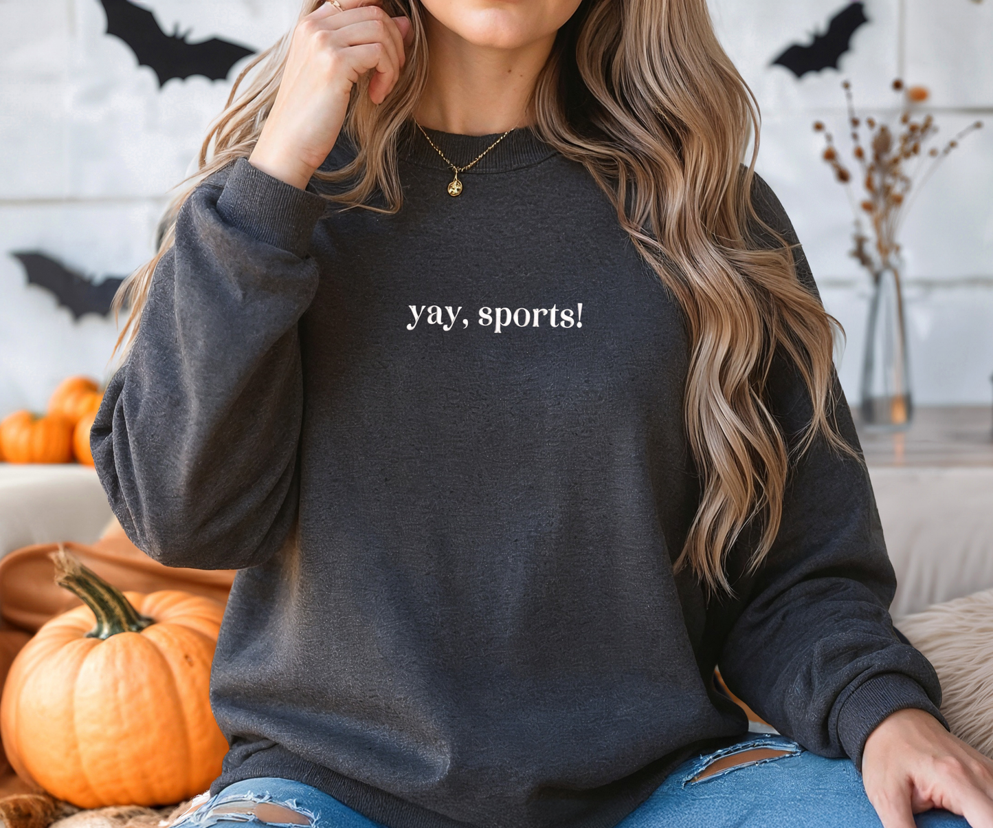 Embroidered Sports Crewneck