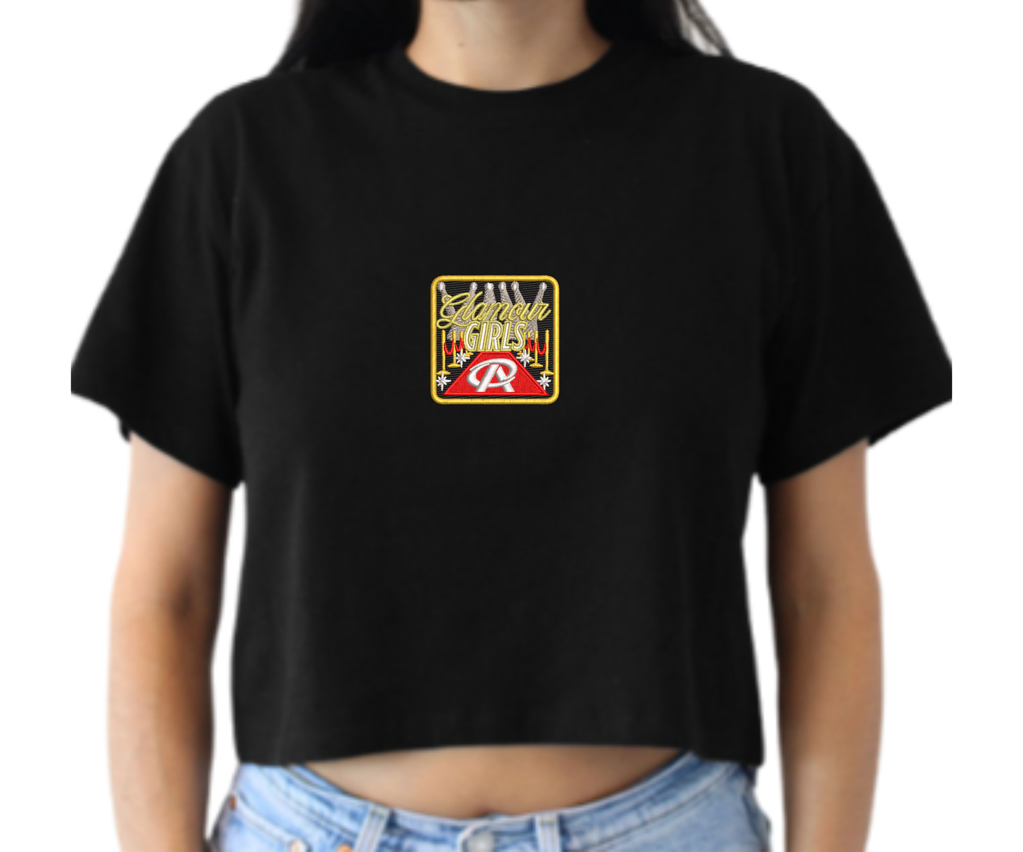 Embroidered Glamour Girls Crop Top