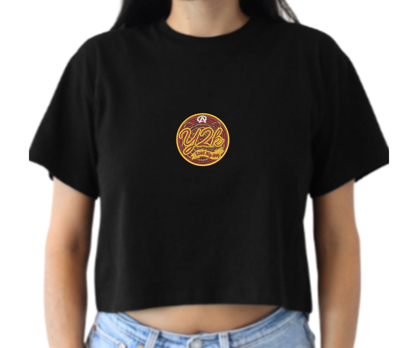 Embroidered Y2K Crop Top