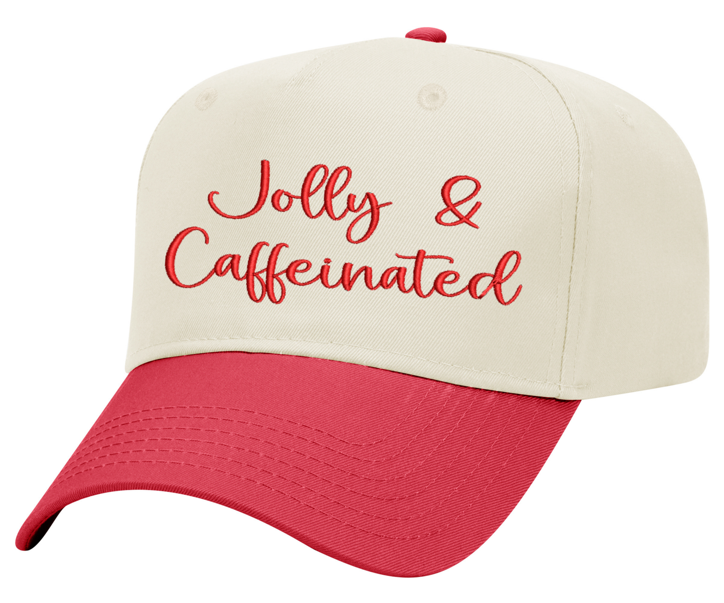 Embroidered Jolly & Caffeinated Hat