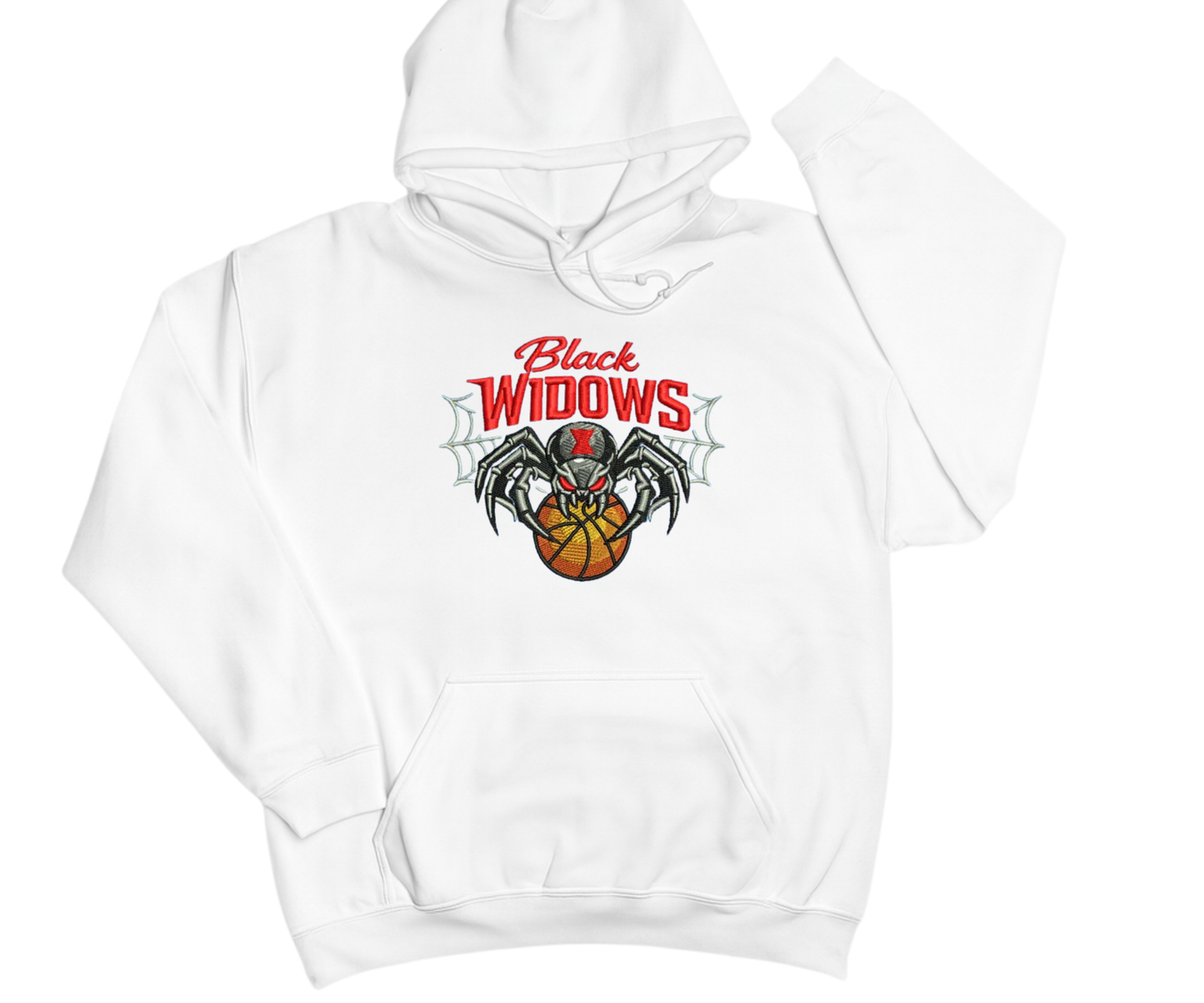 Embroidered Youth Black Widows Hoodie