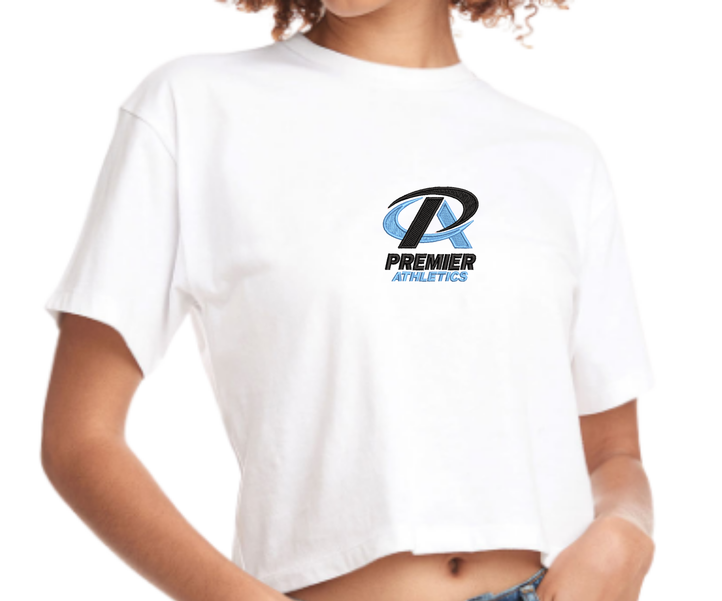Embroidered Premier Athletics Crop Top