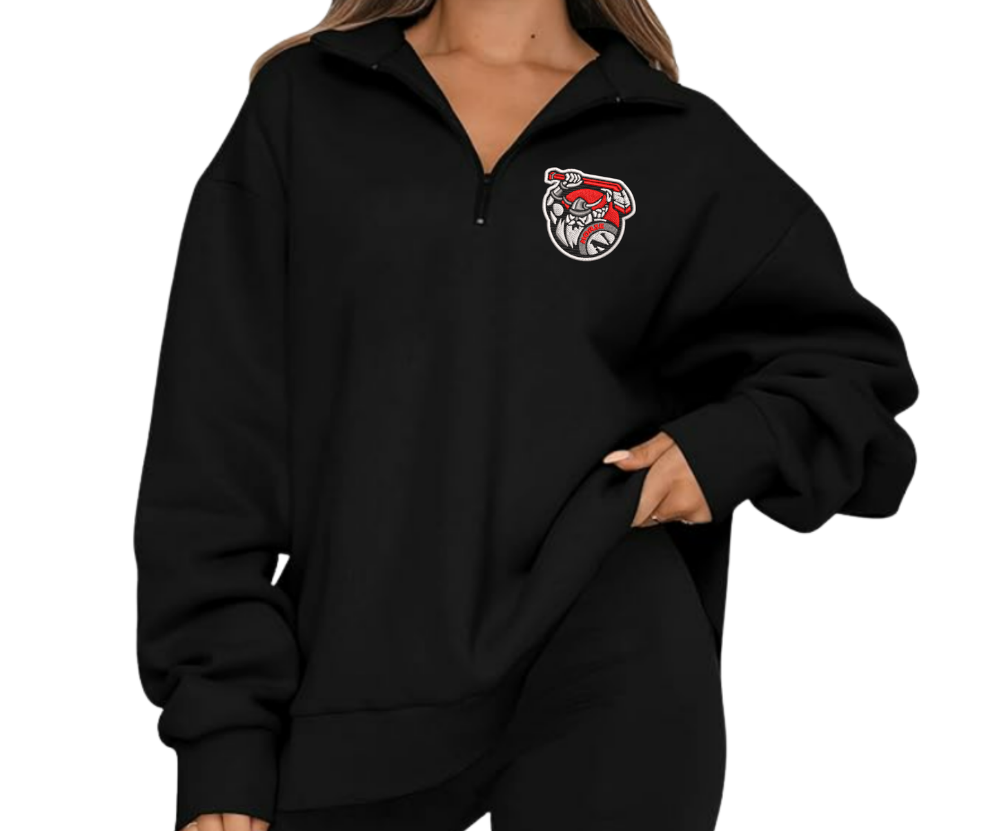 Embroidered Norse Hockey Quarter Zip