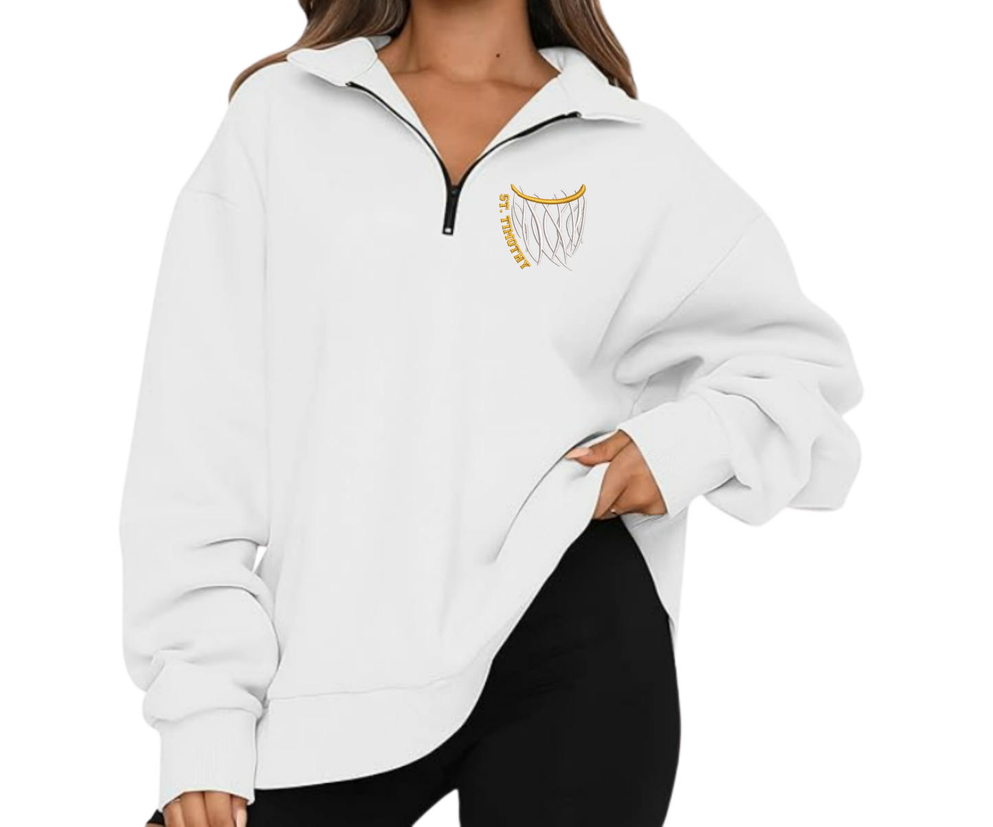 Embroidered St. Timothy Basketball Quarter Zip