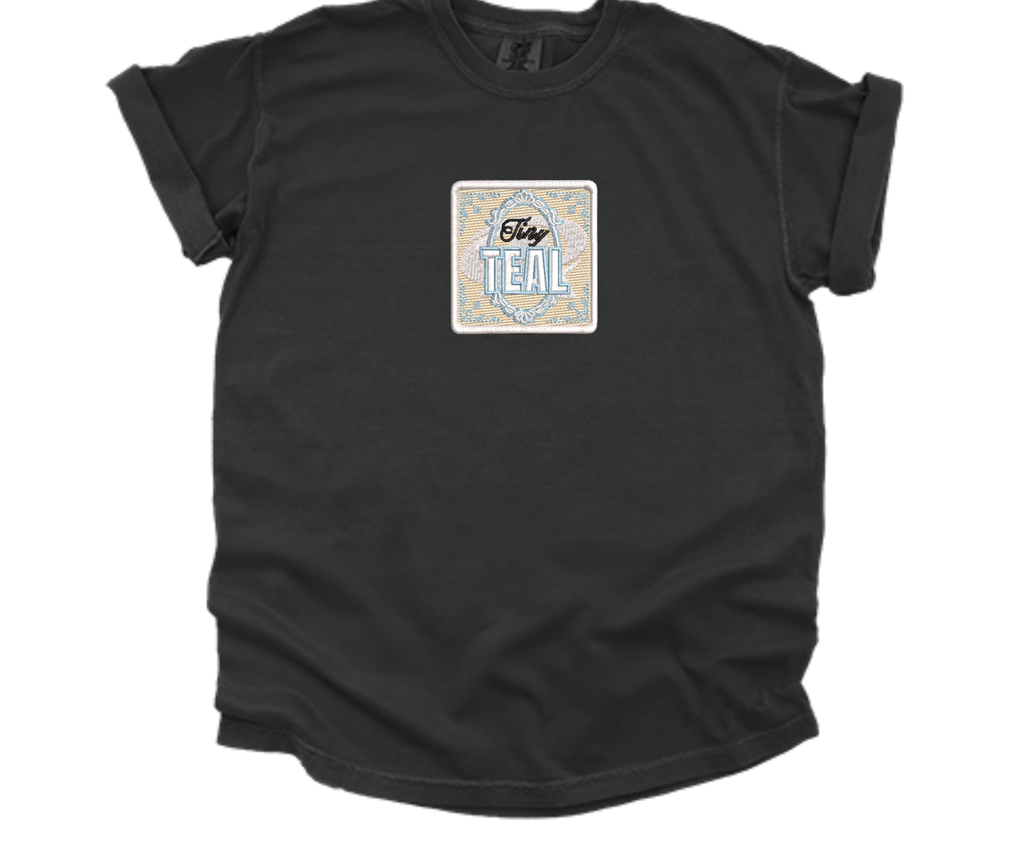 Embroidered Youth Tiny Teal T-shirt