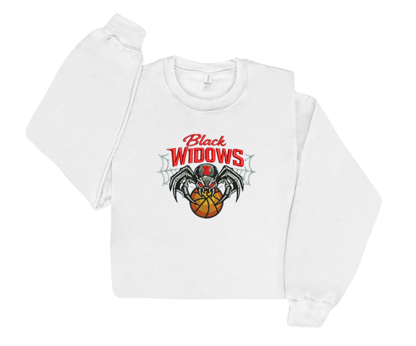 Embroidered Black Widows Crewneck