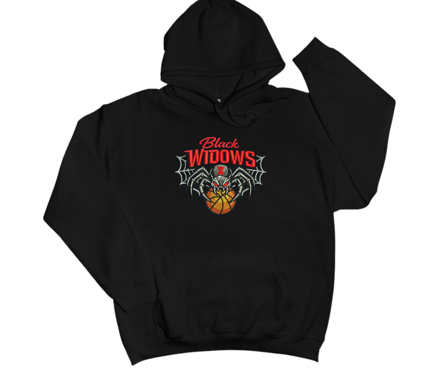 Embroidered Black Widows Hoodie