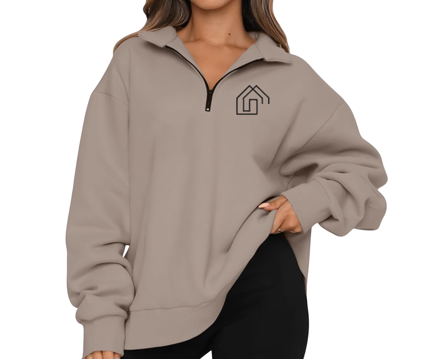 Embroidered Twin Team Quarter Zip