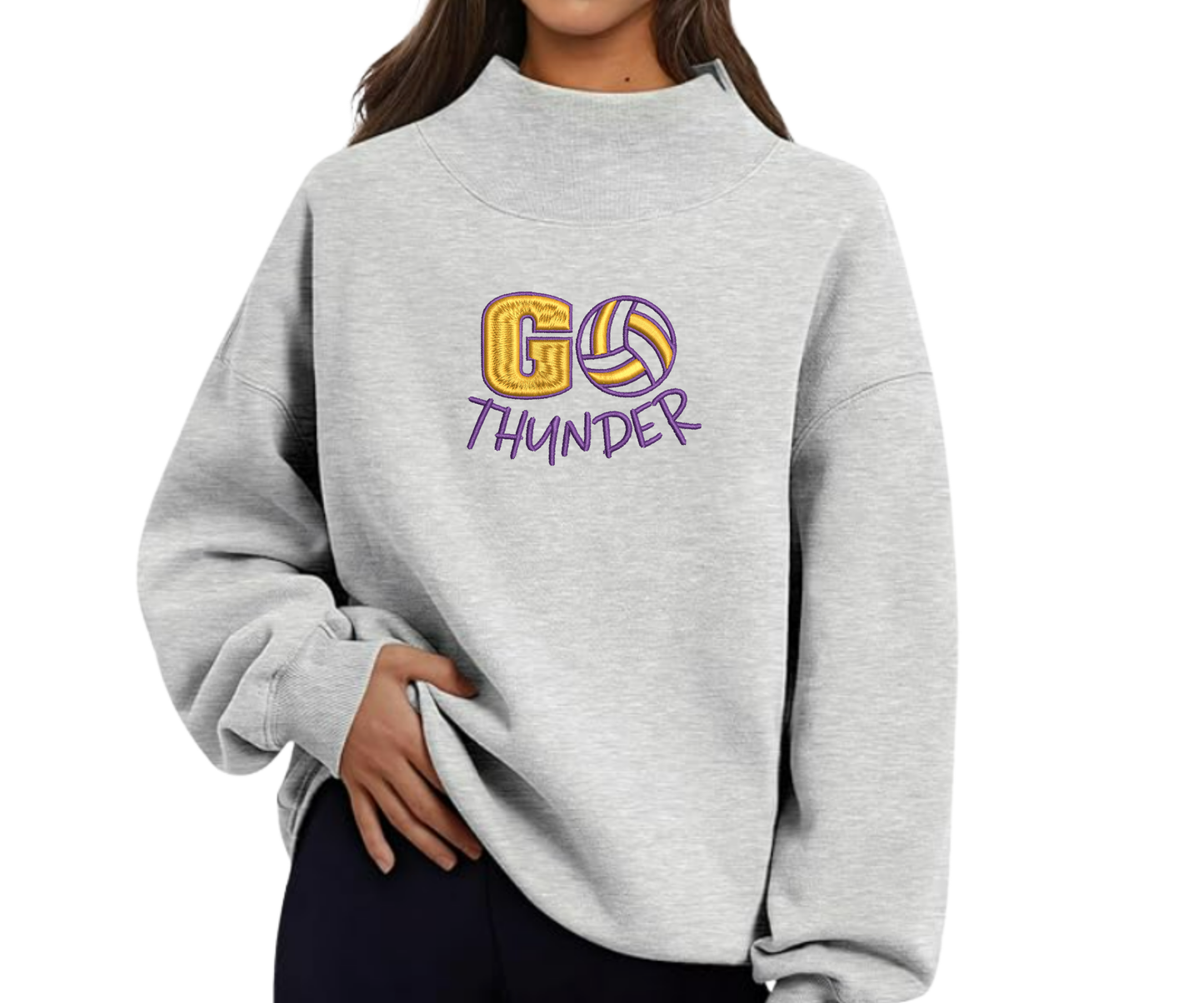 Embroidered St. Timothy Volleyball Mock Neck