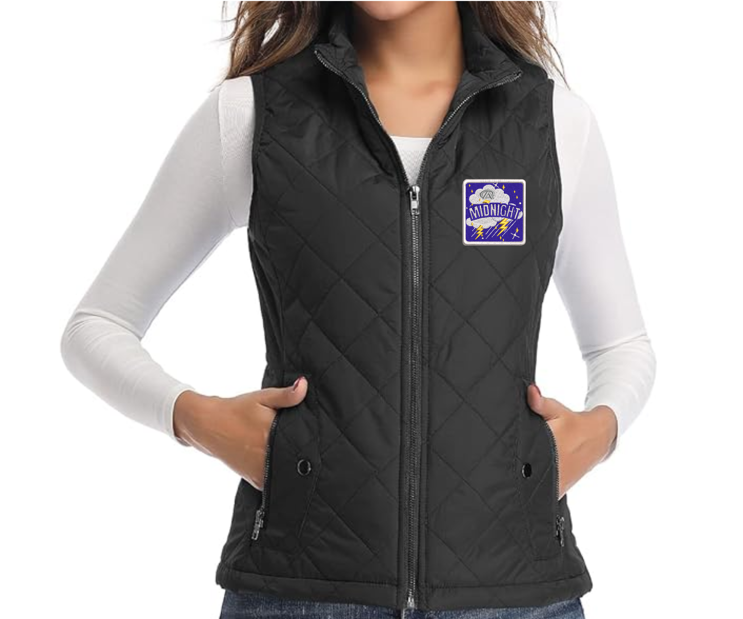 Embroidered Midnight Vest