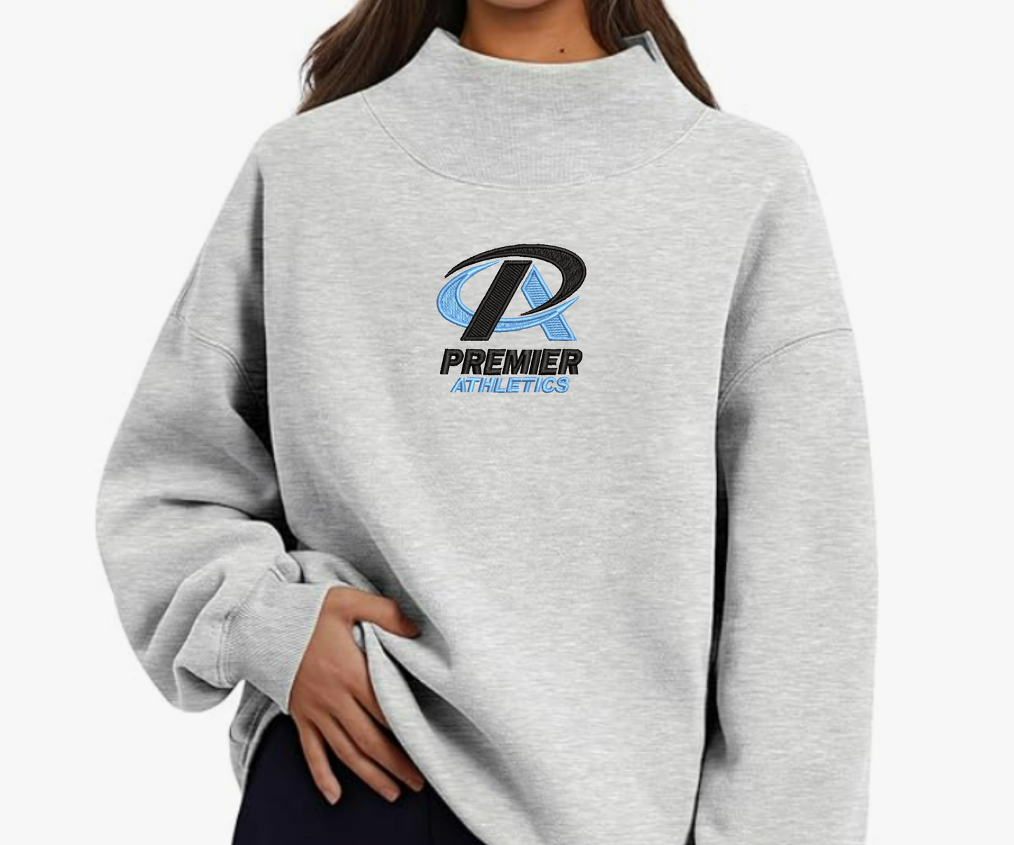 Embroidered Premier Athletics Mock Neck