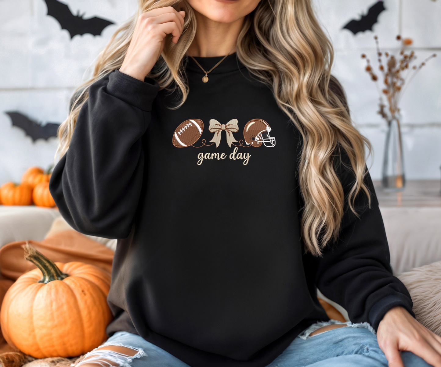 Embroidered Game Day Crewneck
