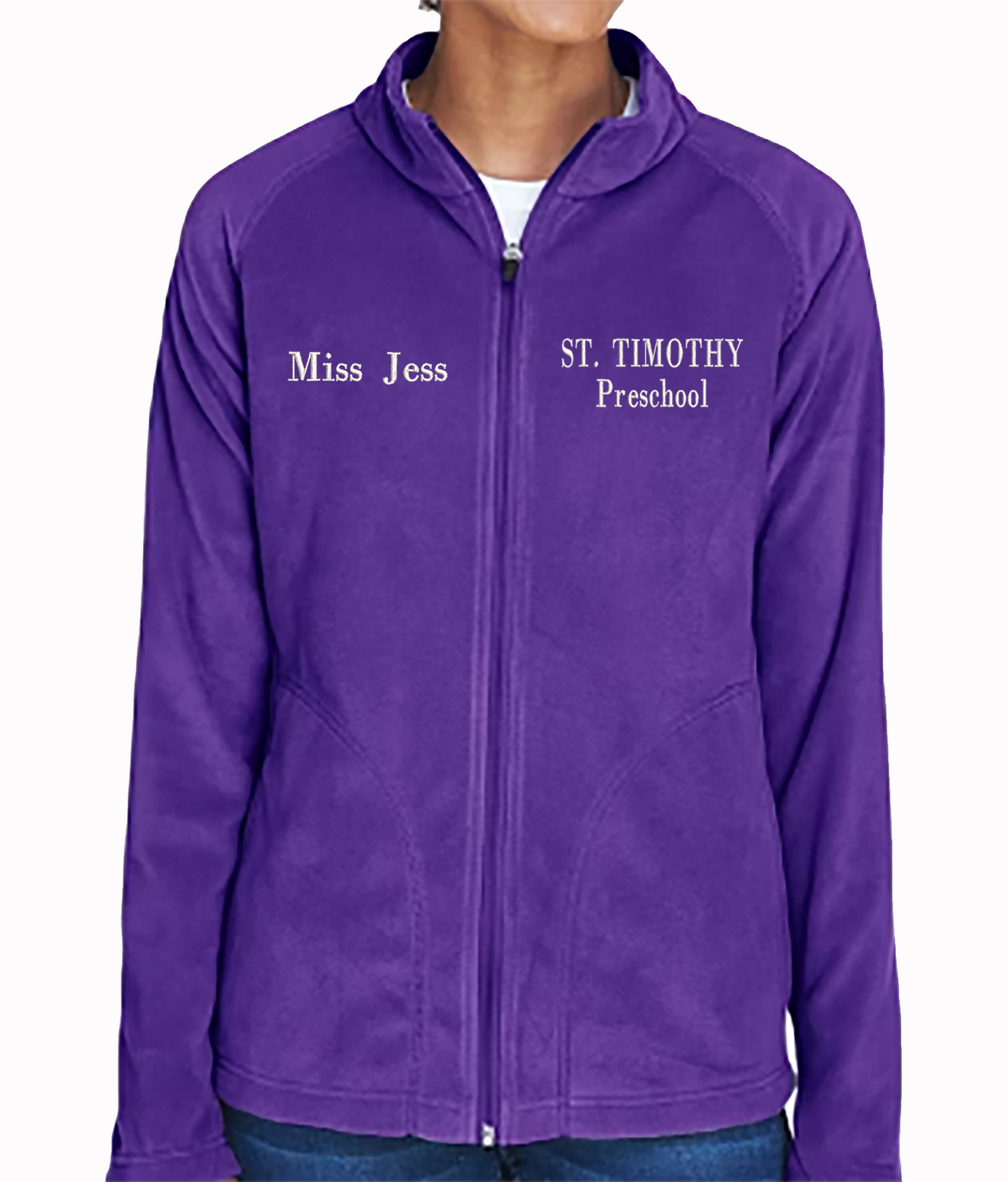 Embroidered Ladies Fleece Preschool jacket