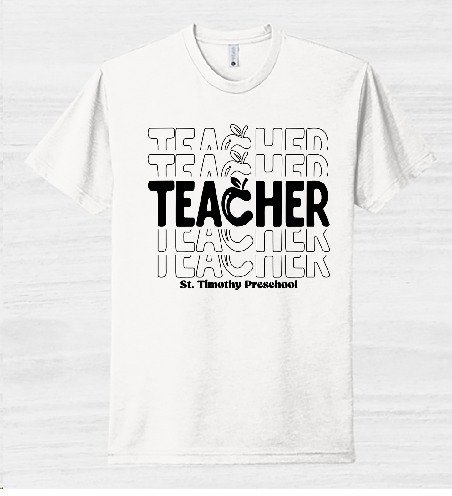 Teacher St. Timothy Preschool Puff Print Tee