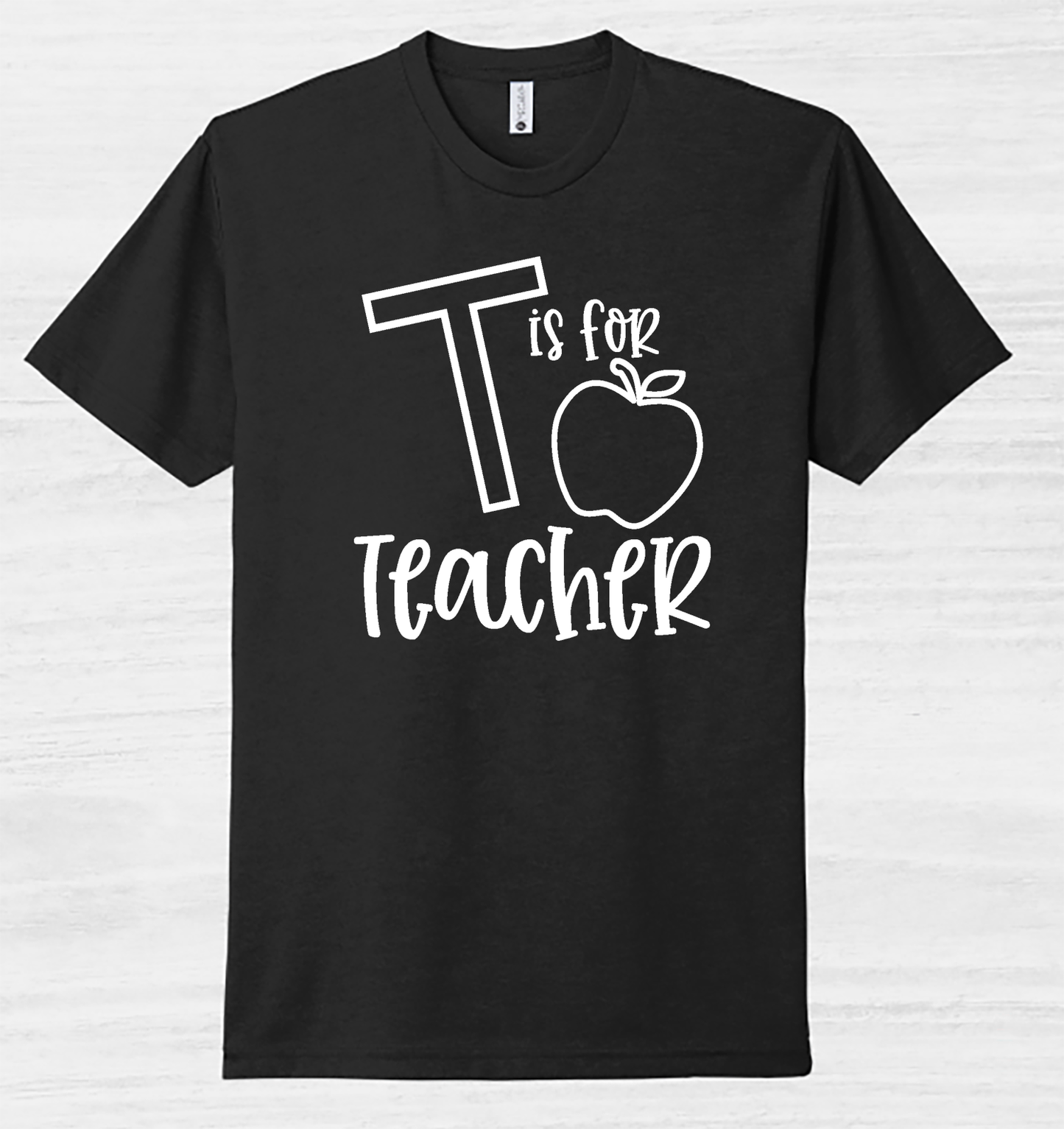 T is for Teacher puff print t-shirt