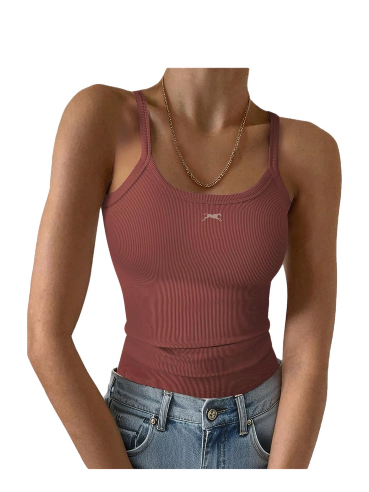Track Embroidered Tank Top