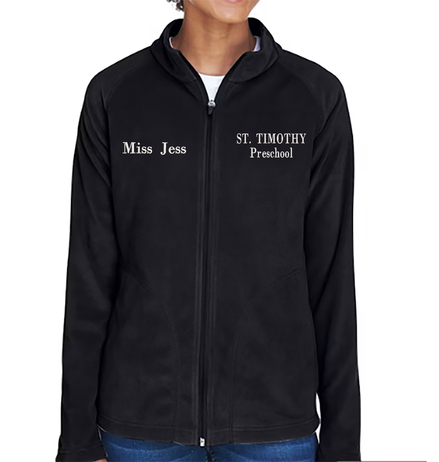 Embroidered Ladies Fleece Preschool jacket