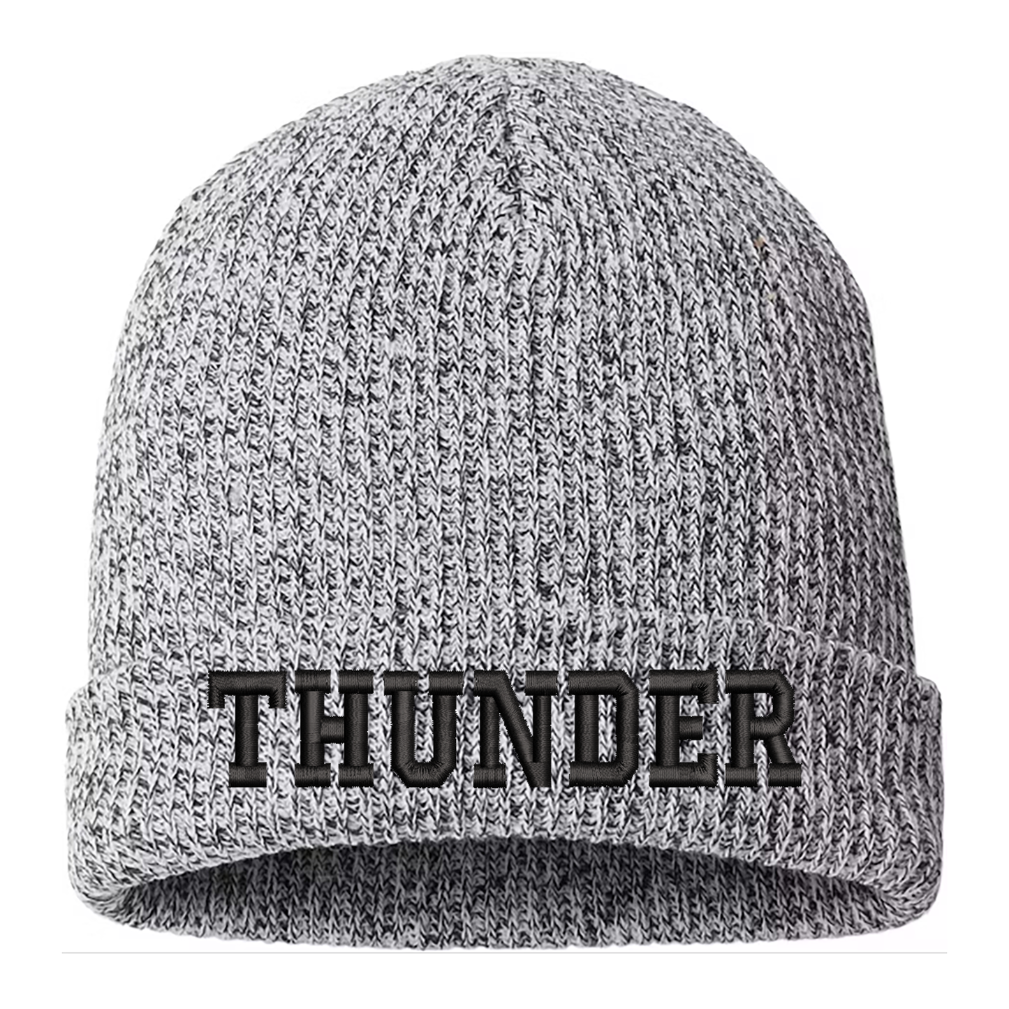 Embroidered Columbia White Marbled Beanie