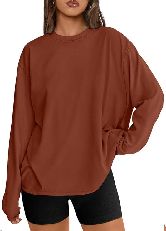 Embroidered Oversized Long Sleeve Tee