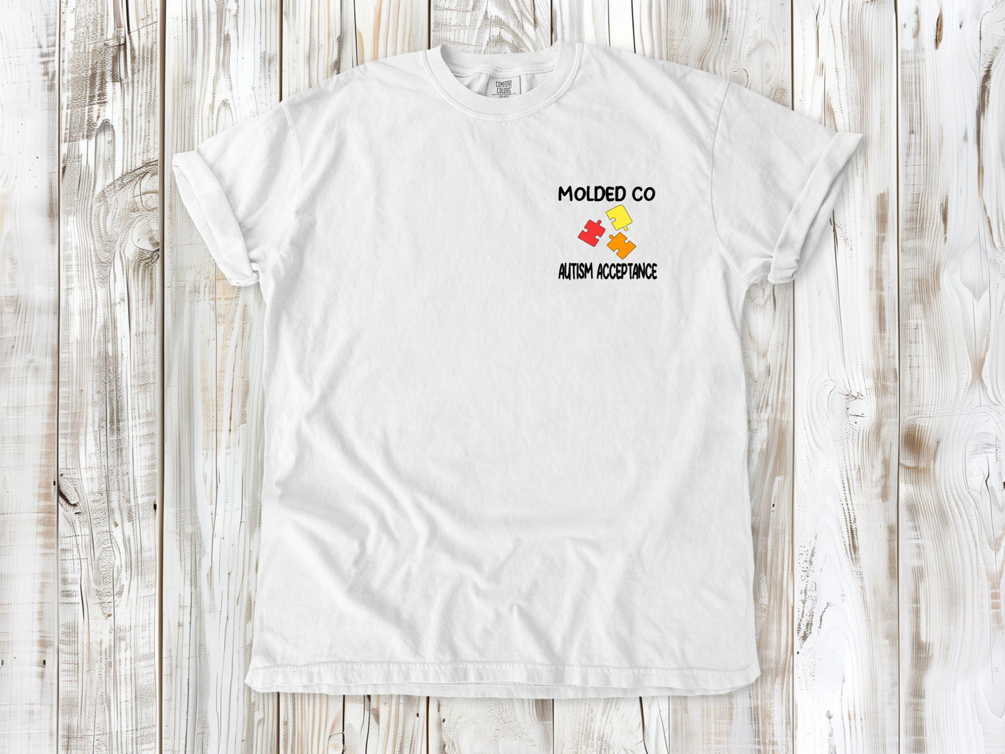 Puff Print Autism Acceptance tee