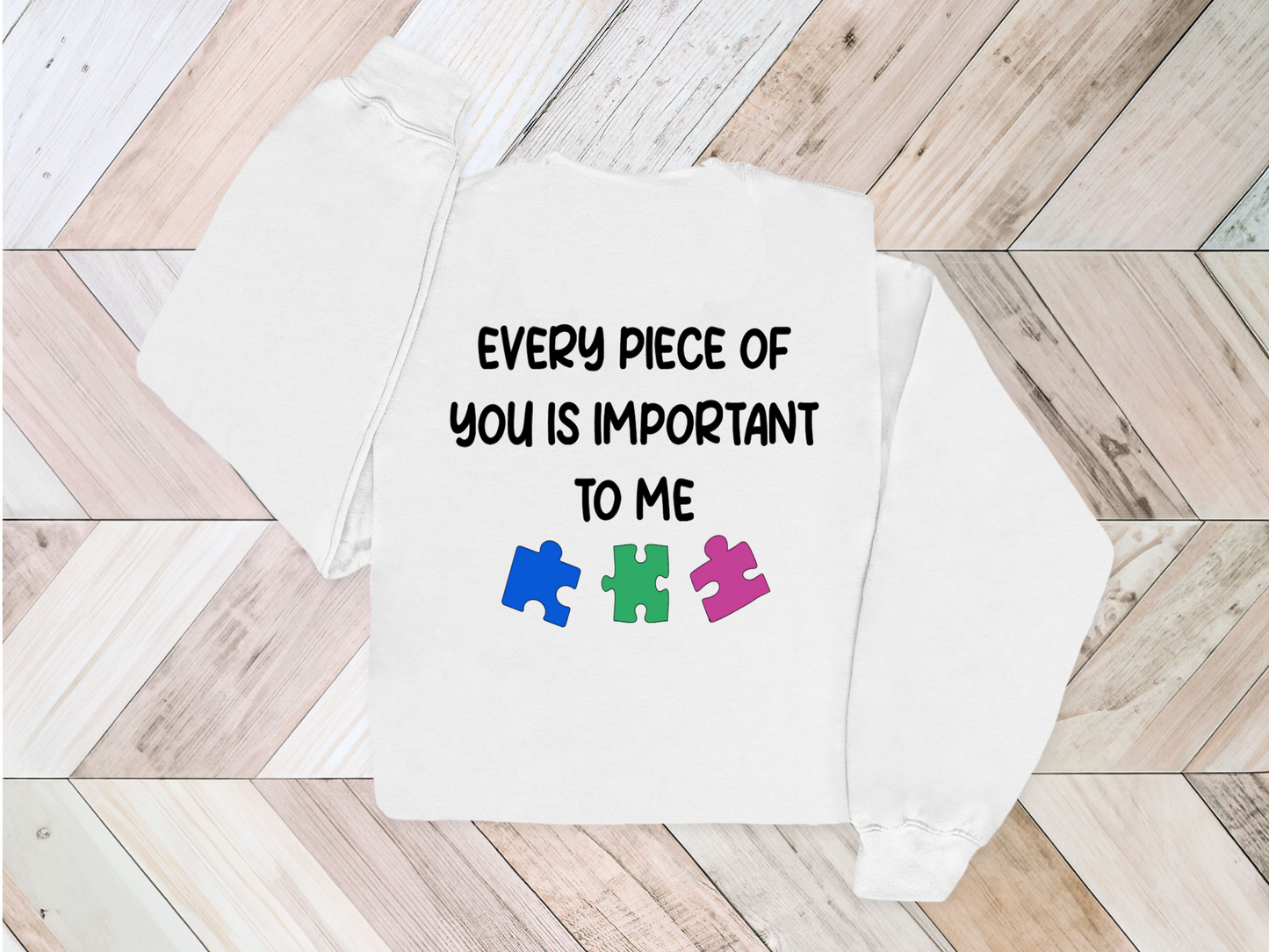 Puff Print Autism Acceptance Crewneck