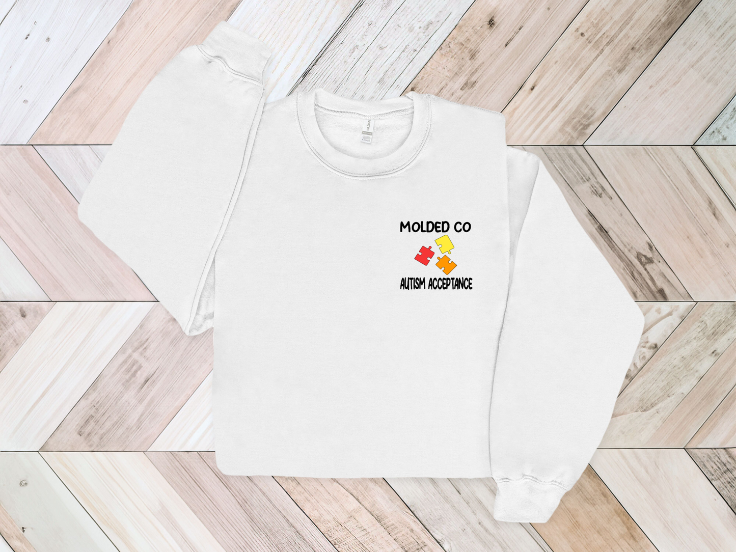 Puff Print Autism Acceptance Crewneck