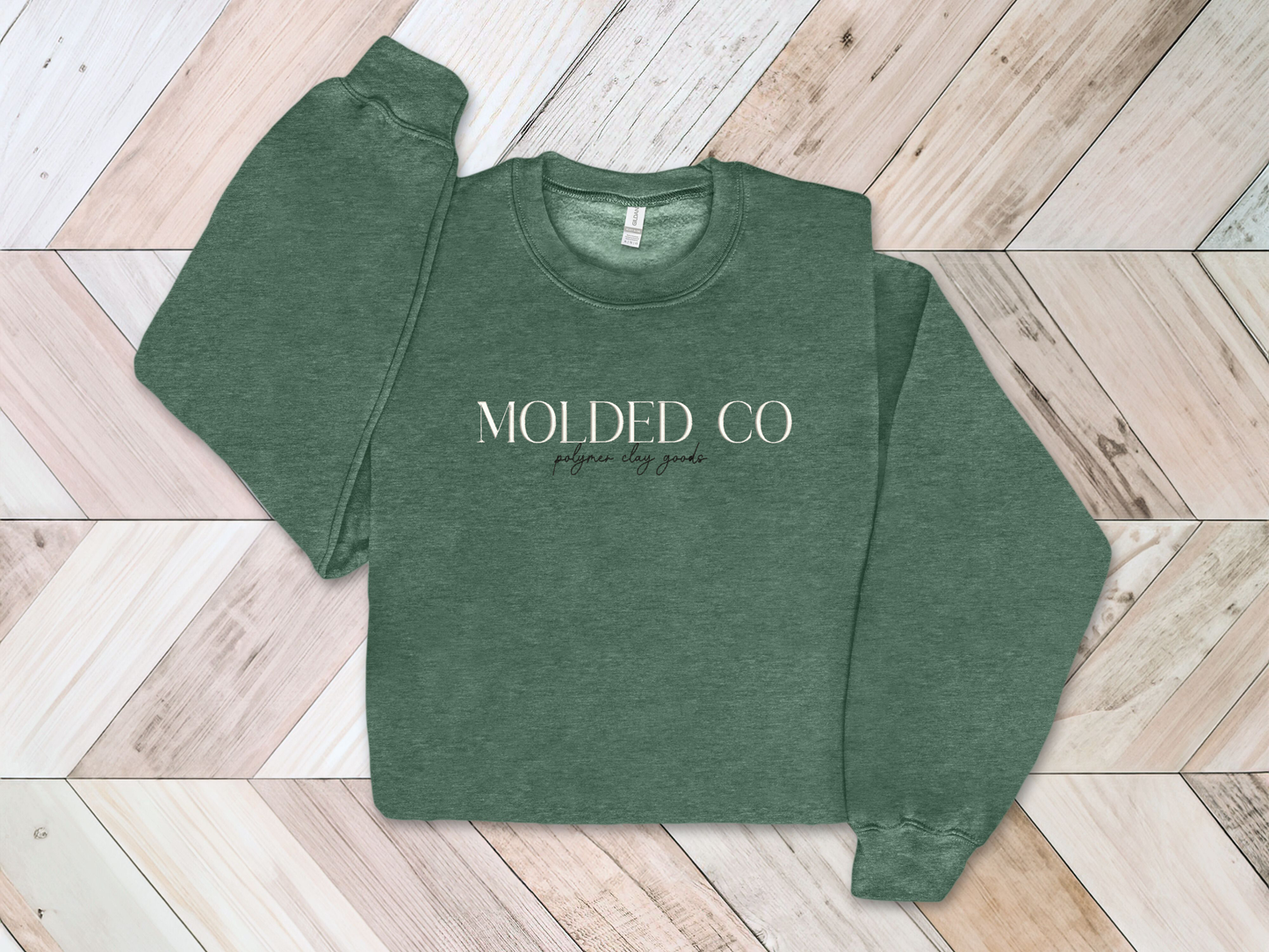 Embroidered Molded Co Crewneck