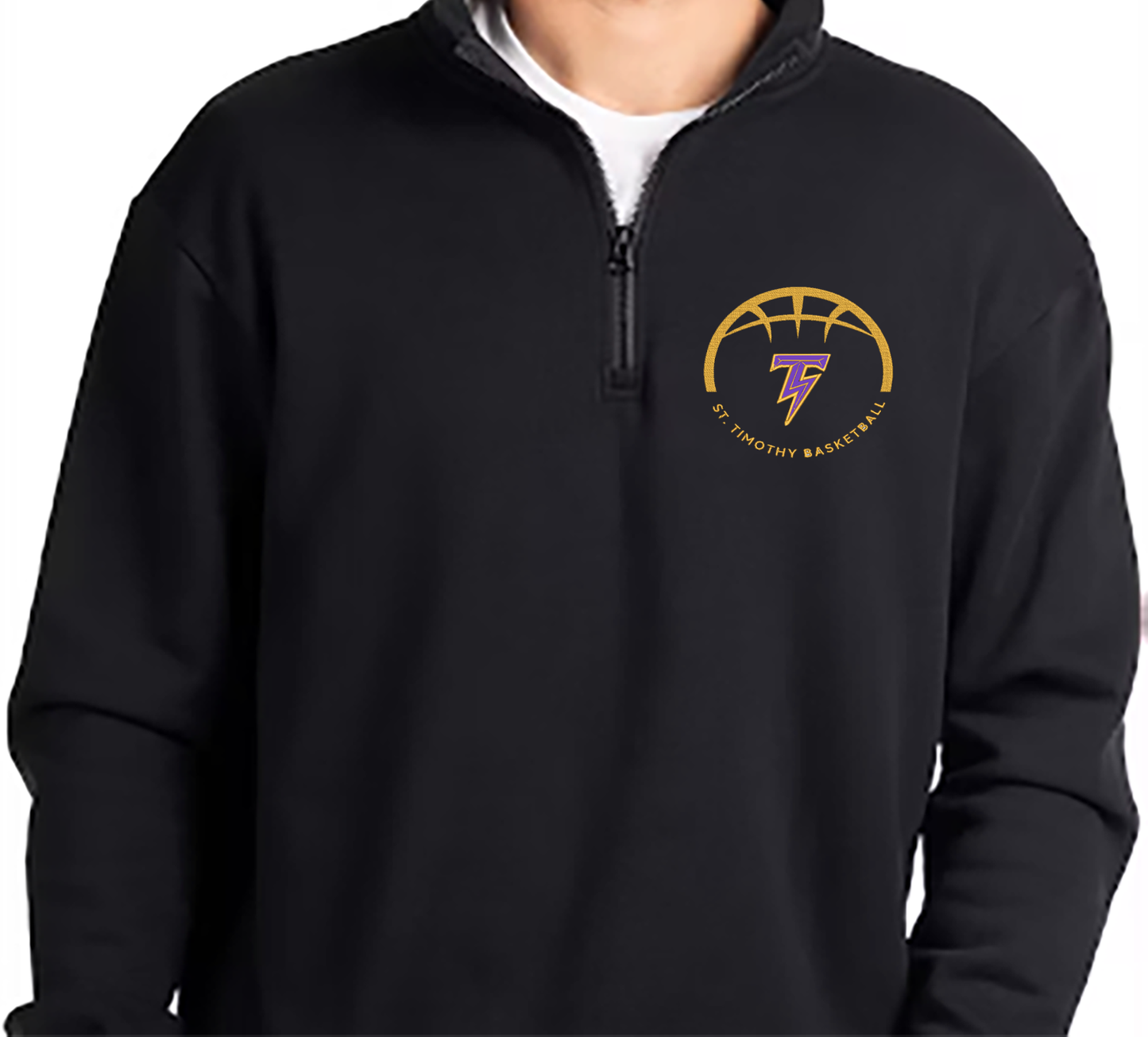 Embroidered St. Timothy Unisex Basketball Quarter Zip