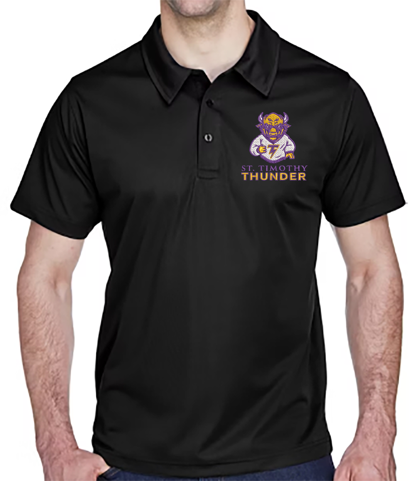 Embroidered St. Timothy Thunder Men's Polo