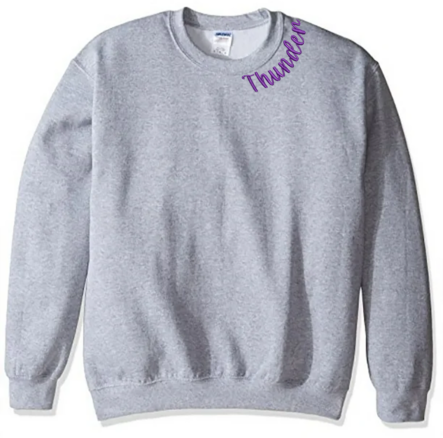Embroidered Thunder around Collar Toddler Crewneck