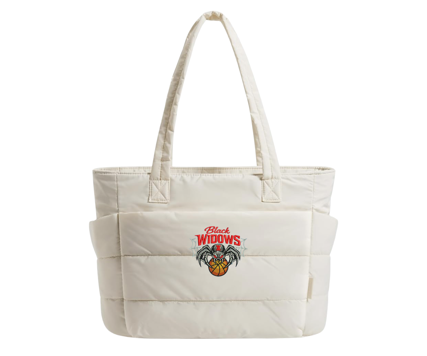 Embroidered Black Widows Tote Bag