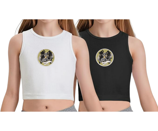 Embroidered Youth It Girlz Cropped Tank