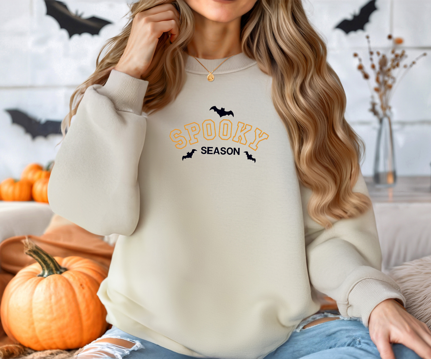 Embroidered Spooky Season Crewneck