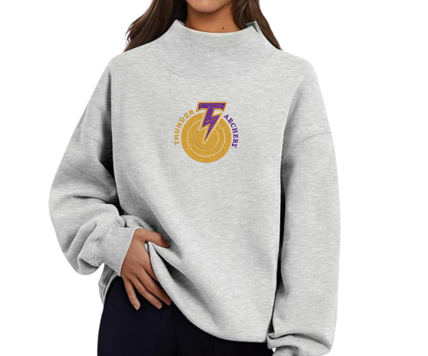 Embroidered St. Timothy Archery Mock Neck
