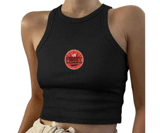 Embroidered Fenty Cropped Tank