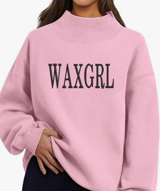 Embroidered WAXGRL Mock Neck