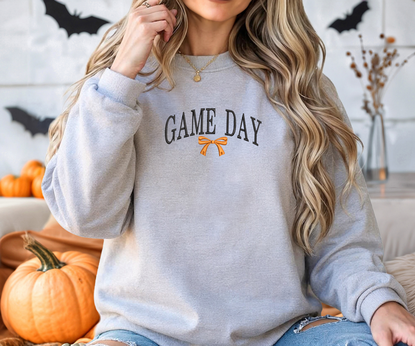 Embroidered Game Day Crewneck