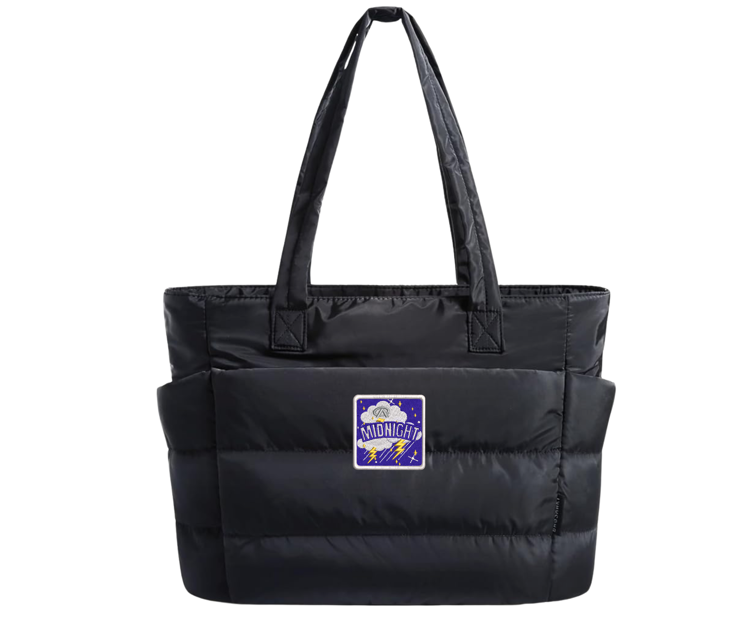 Embroidered Midnight Tote Bag