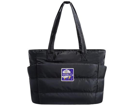 Embroidered Midnight Tote Bag