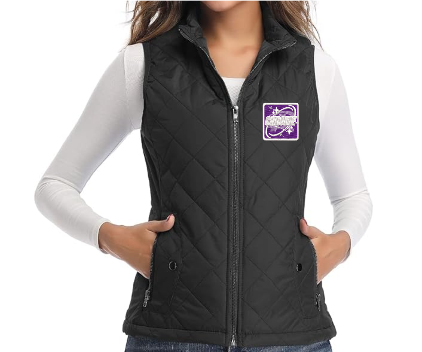 Embroidered Chrome Vest