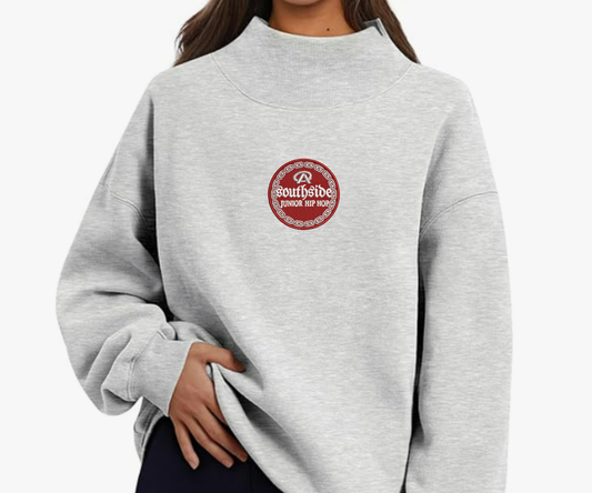 Embroidered South Side Mock Neck