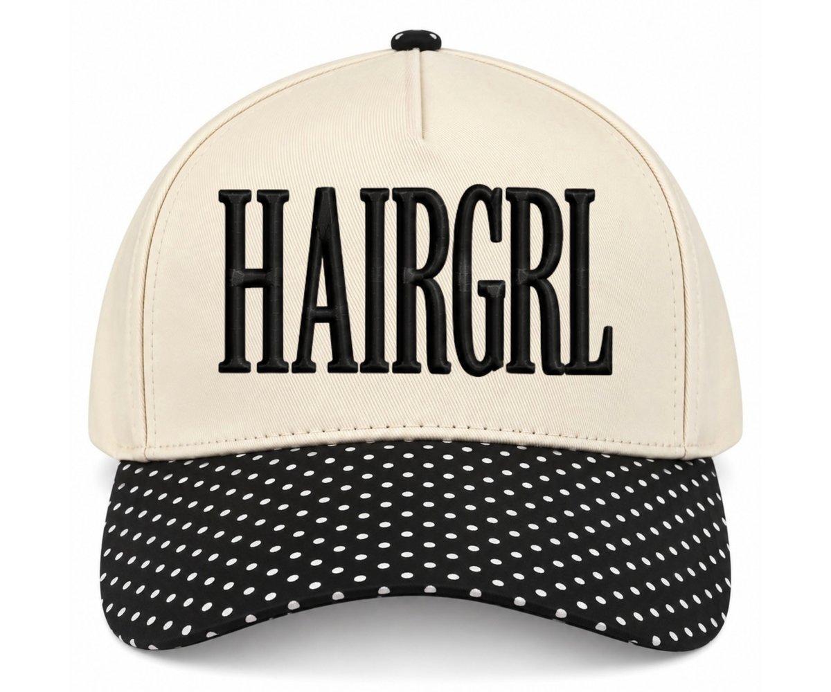 Puff Embroidered HAIRGRL Hat