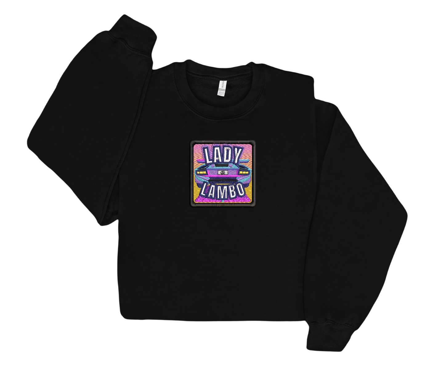 Embroidered Lady Lambo Crewneck