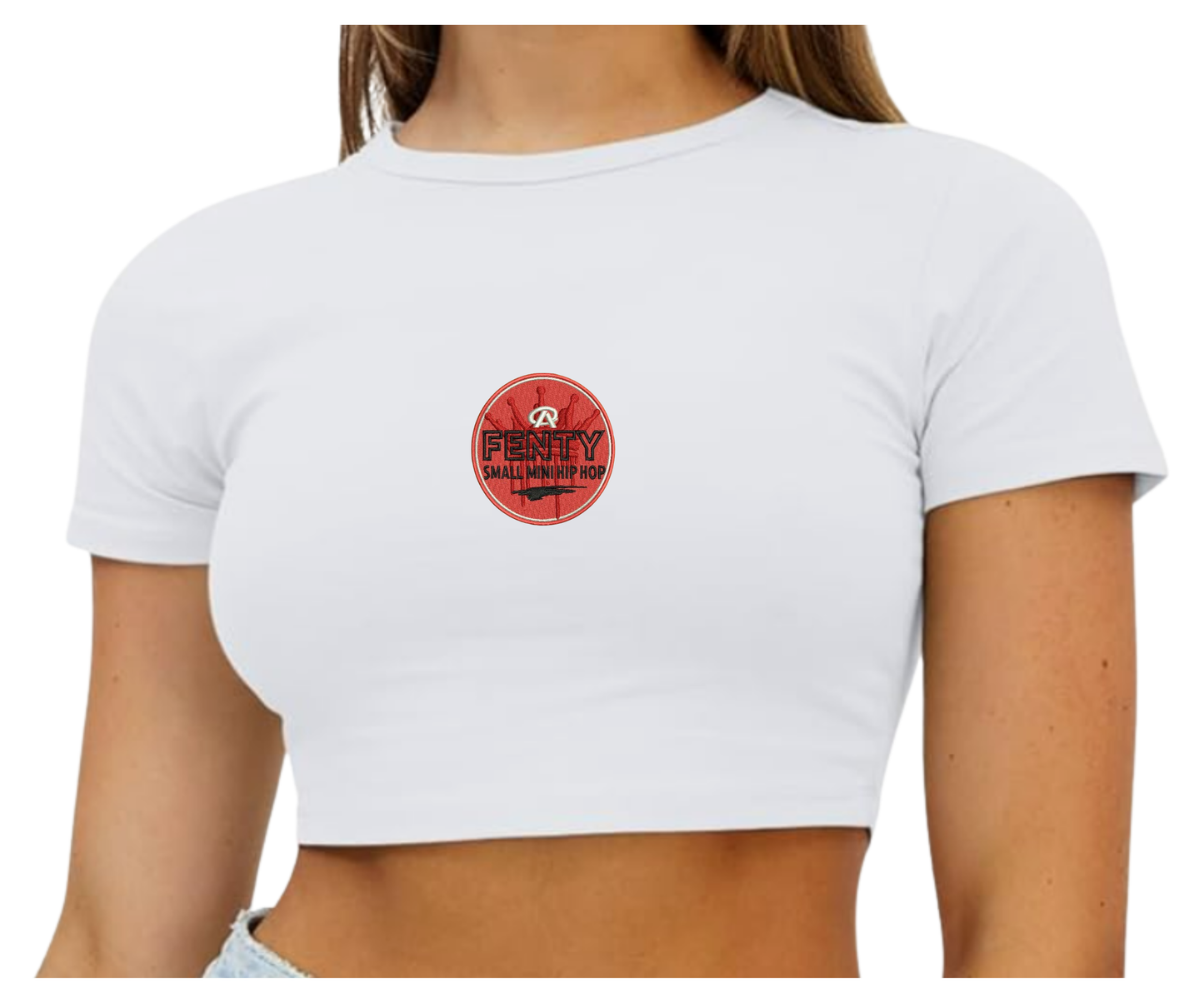 Embroidered Fenty Crop Top