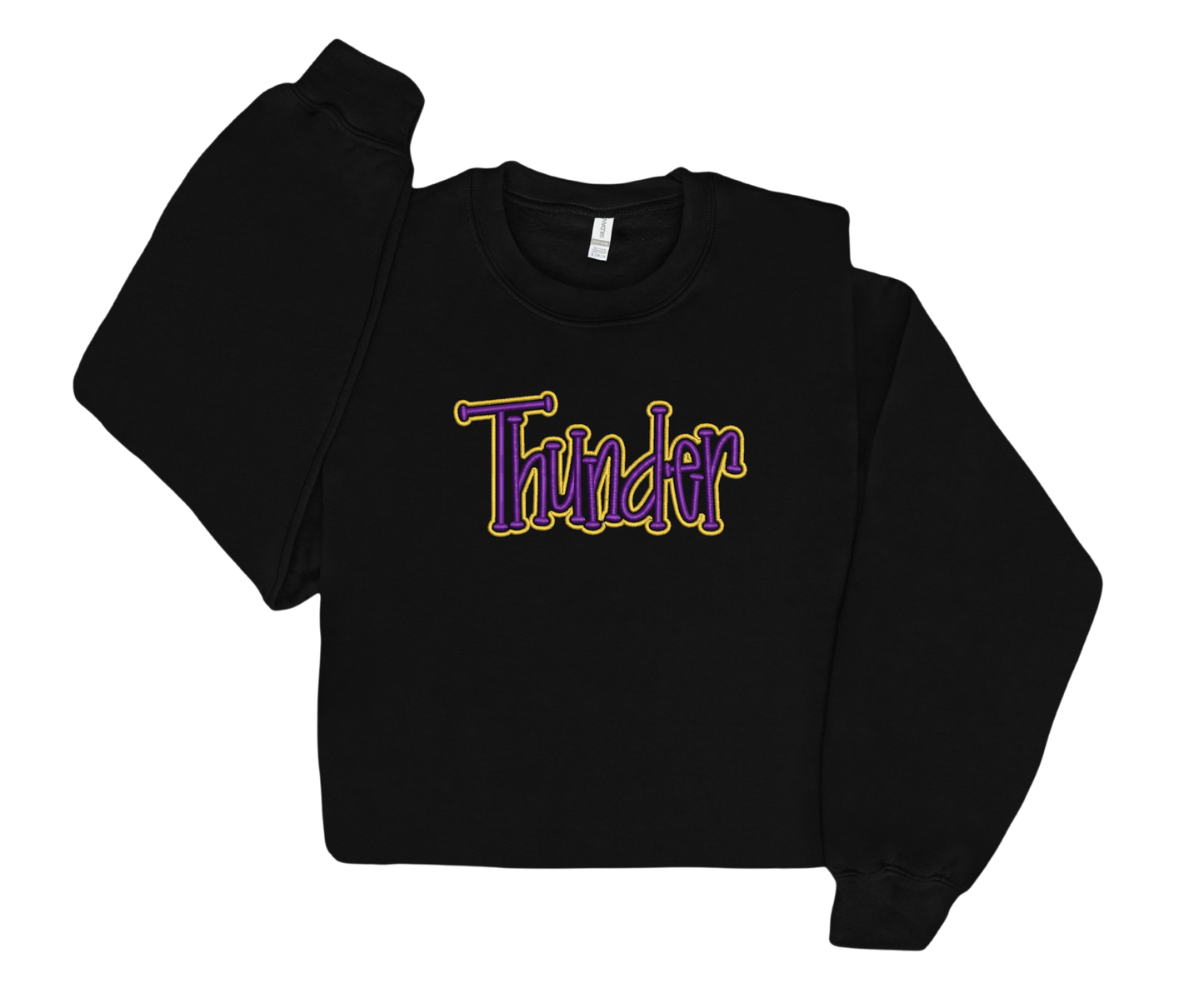 3D Puff Embroidered Thunder Toddler Crewneck