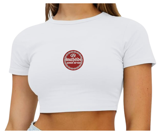 Embroidered South Side Crop Top