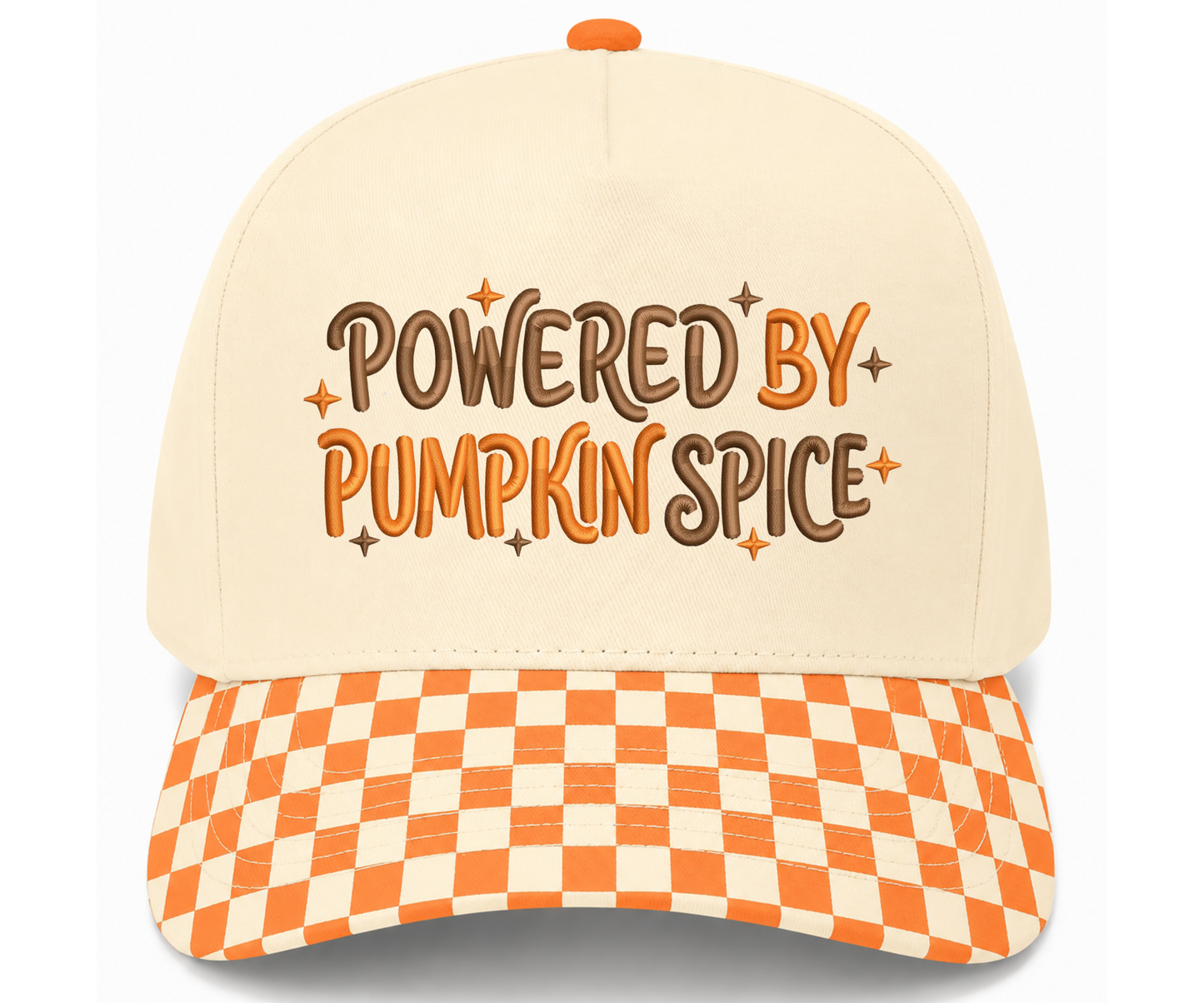 Embroidered Powered By Pumpkin Spice Hat