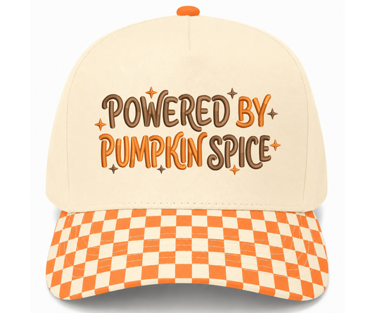 Puff Embroidered Powered By Pumpkin Spice Hat