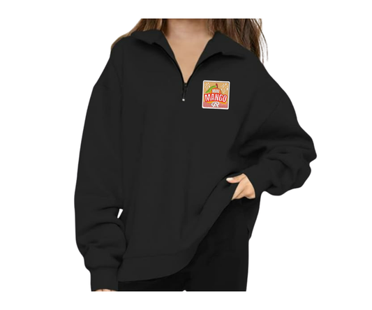 Embroidered Youth Mini Mango Quarter Zip